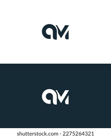 AM, MA Logo. Letter Design Vector.