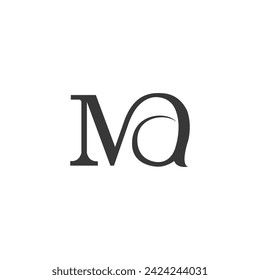 AM, MA, A AND M Abstract initial monogram letter alphabet logo design
