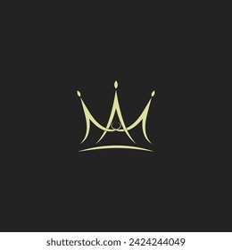 AM, MA, A AND M Abstract initial monogram letter alphabet logo design