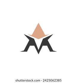 AM, MA, A AND M Abstract initial monogram letter alphabet logo design