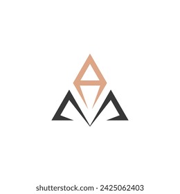 AM, MA, A Y M Abstracto inicial monograma letra alfabeto logo diseño