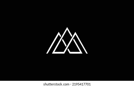 AM, MA, A M Initial Logo Design Vektorgrafik Idee kreativ