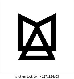 AM, MA, VMA initials simple geometric logo