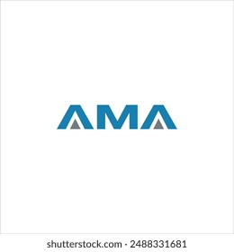 AMA Initialen Logo in blau und grau auf weißem Hintergrund