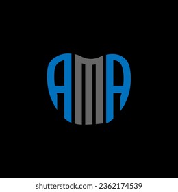 AMA letter logo creative design. AMA unique design.
