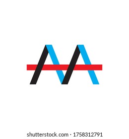 vector de diseño de logotipo de letras AMA