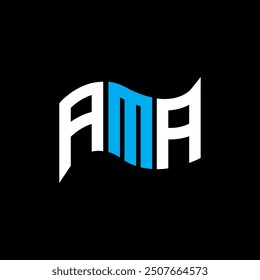 AMA diseño de logotipo, AMA logotipo simple y moderno. AMA diseño de alfabeto lujoso  
