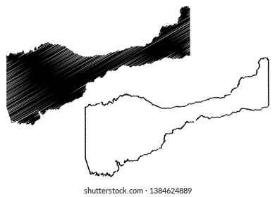 Amador County, California (Counties in California, United States of America,USA, U.S., US) map vector illustration, scribble sketch Amador map
