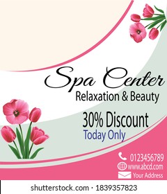 Amaging editable Beauty Spa center Flyer template