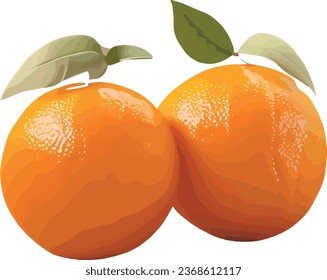 Amaizing Fresh orange Vector Sticker