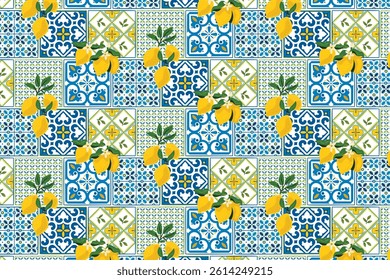 Amalfi Coast Lemon Tile Pattern