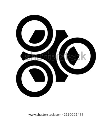 Amalgam, combine, concur icon. Black vector graphics.