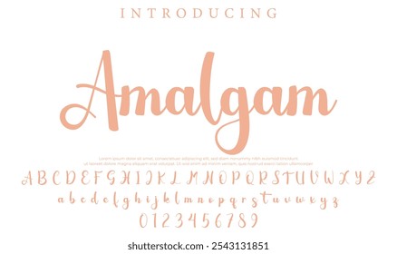 Amalgam Font Stylish brush painted an uppercase vector letters, alphabet, typeface