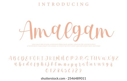 Amalgam Font Stylish brush painted an uppercase vector letters, alphabet, typeface