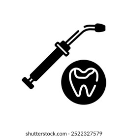 Amalgam Injector Glyph Icon, Vector illustration