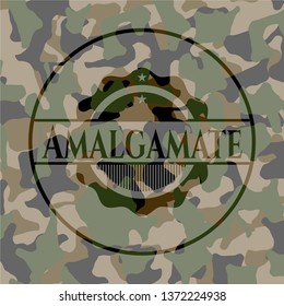 Amalgamate on camouflage texture