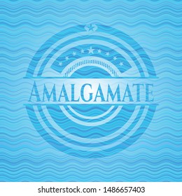 Amalgamate water representation emblem background. Vector Illustration. Detailed.