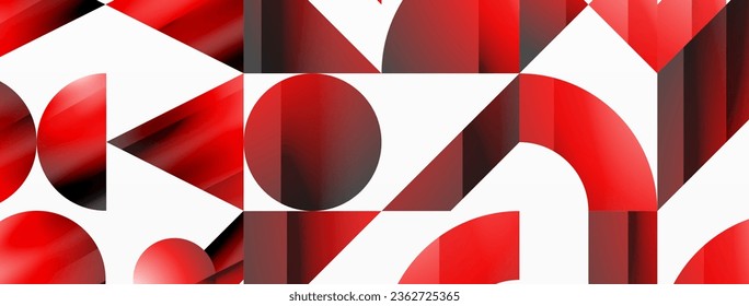 Amalgamation of geometric forms on minimalist abstract canvas, providing versatility and visual allure for digital designs, presentations, website banners, social media posts