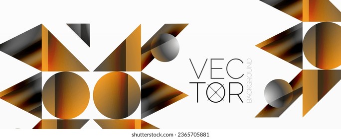 Amalgamation of geometric forms on minimalist abstract canvas, providing versatility and visual allure for digital designs, presentations, website banners, social media posts