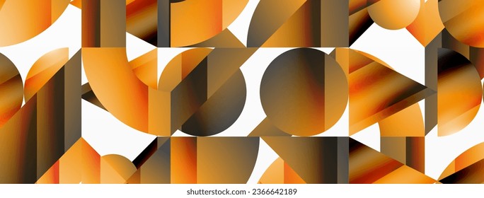 Amalgamation of geometric forms on minimalist abstract canvas, providing versatility and visual allure for digital designs, presentations, website banners, social media posts