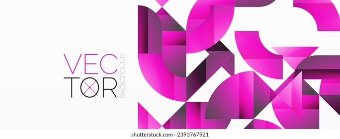 Amalgamation of geometric forms on minimalist abstract canvas, providing versatility and visual allure for digital designs, presentations, website banners, social media posts