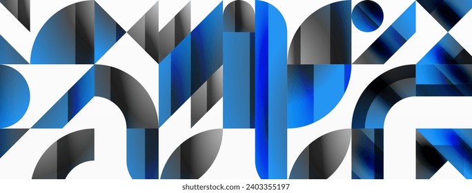 Amalgamation of geometric forms on minimalist abstract canvas, providing versatility and visual allure for digital designs, presentations, website banners, social media posts