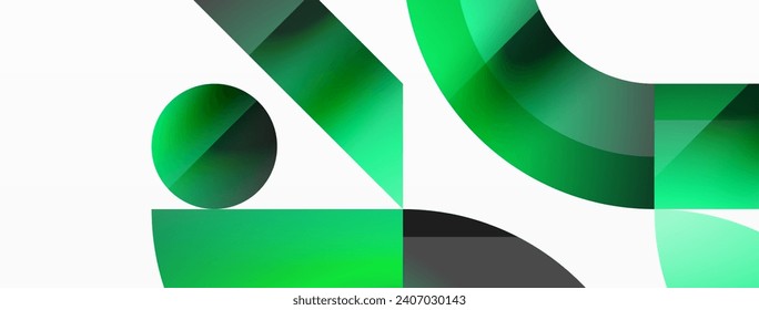 Amalgamation of geometric forms on minimalist abstract canvas, providing versatility and visual allure for digital designs, presentations, website banners, social media posts