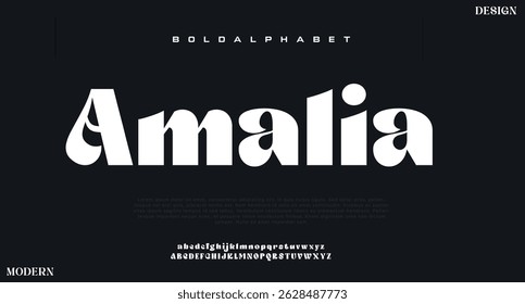 Amalia minimal modren fashion classic letter serif fonts decorative wedding vintage retro logos. vector illustration