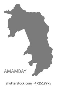 Amambay Paraguay Map Grey Stock Vector (Royalty Free) 472519975 ...