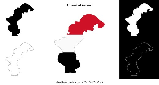 Amanat Al Asimah Governorate Landkarte Set