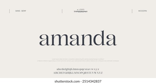 Amanda stylish  capital alphabet letter logo design