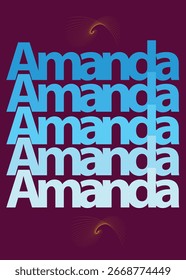Amanda Typografic Style Design Vektor
