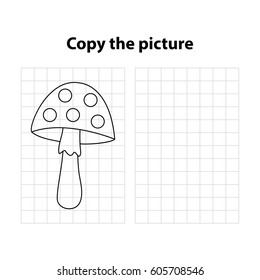 Amanita, copy the picture, game for children