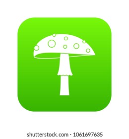 Amanita icon digital green for any design isolated on white vector illustration