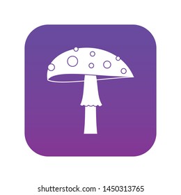 Amanita icon digital purple for any design isolated on white vector illustration