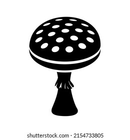 Amanita icon. poisonous food. Nature simple style detailed logo vector illustration isolated
