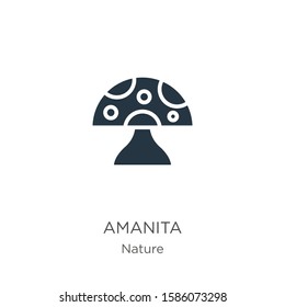 Amanita icon vector. Trendy flat amanita icon from nature collection isolated on white background. Vector illustration can be used for web and mobile graphic design, logo, eps10