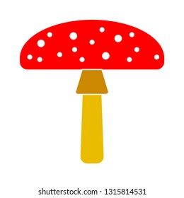amanita illustration isolated. vector nature sign