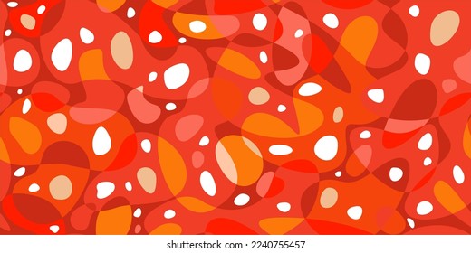 Amanita Muscaria Inspired Seamless Simple Flat Abstract Geometric Colorful Vector Illustration Template Background