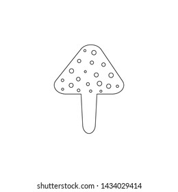 amanita mushroom icon. Element of web for mobile concept and web apps icon. Outline, thin line icon for website design and development, app development