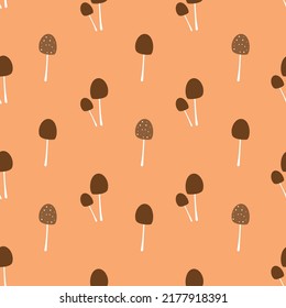 Amanita mushrooms pattern, seamless pattern with mushrooms, autumn, autumn pattern, seamless pattern with amanita mushrooms
