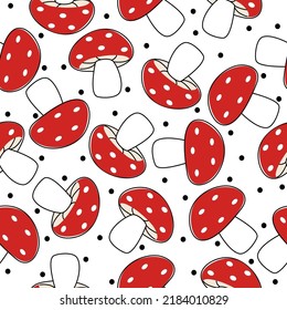 361 Red Mushroom Polka White Images, Stock Photos & Vectors 