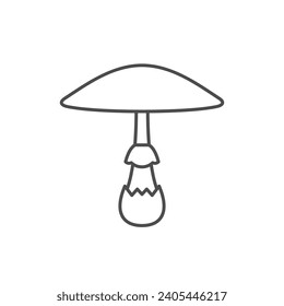 Amanita pantherina line outline icon