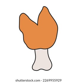 Amanita vector icon. Color vector icon isolated on white background amanita.