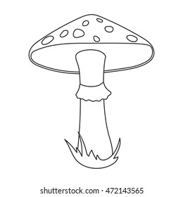 Amanita vector icon in line style for web