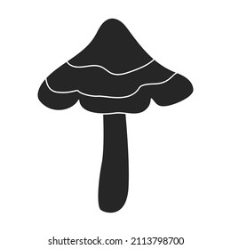 Amanita vector icon.Black vector icon isolated on white background amanita.