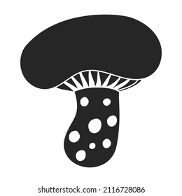 Amanita vector icon.Black vector icon isolated on white background amanita.