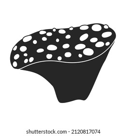 Amanita vector icon.Black vector icon isolated on white background amanita.