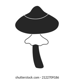 Amanita vector icon.Black vector icon isolated on white background amanita.