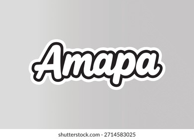 Amapa region Typografie Text Vektorgrafik
